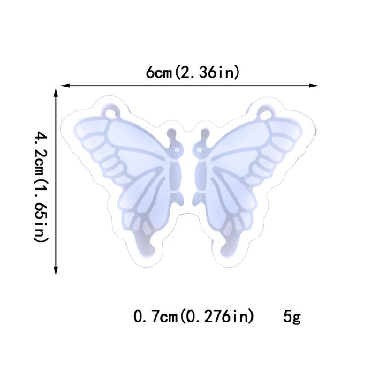 Butterfly-Silicone Mold Pendant Resin Epoxy Mold for Casting Resin Keychain Mold