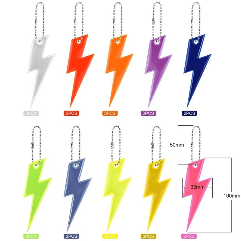 20 шт., брелок с отражателем молнии, подвеска для школьной сумки, рюкзака, ходьбы, бега, езды на велосипеде