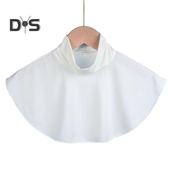 Солнцезащитная шаль для защиты шеи, мягкая, гладкая, блестящая ткань, тонкая шаль, многонаправленная защита от ультрафиолета, поддельный воротник