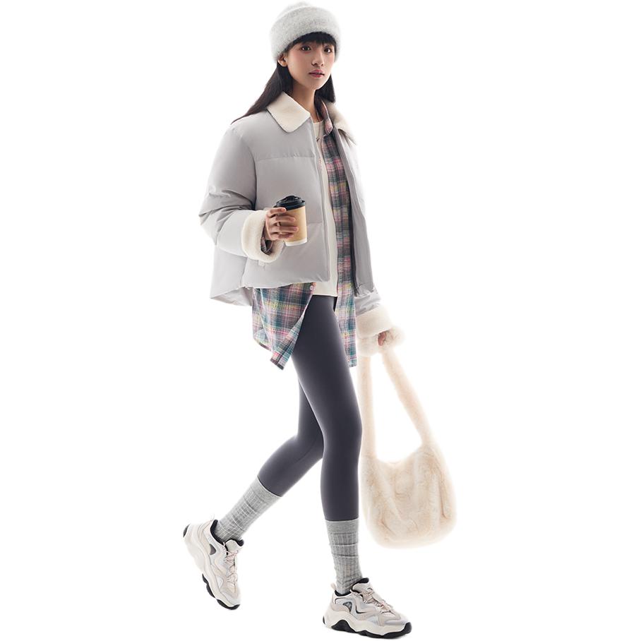 Anta Градиентный воротник-молния Удобная дышащая универсальная повседневная куртка-пуховик для женщин Верхняя одежда Cloud-Gray 962448904-1