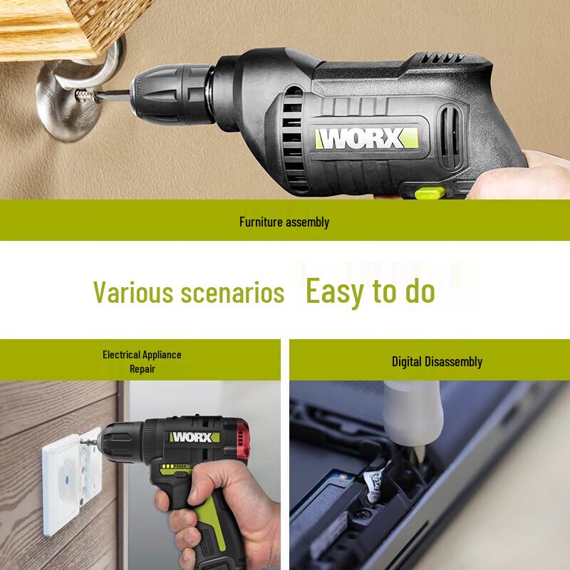 Worx WA1149 42-Piece Electric Screwdriver Bit and Socket Set CN plug (adapter included)