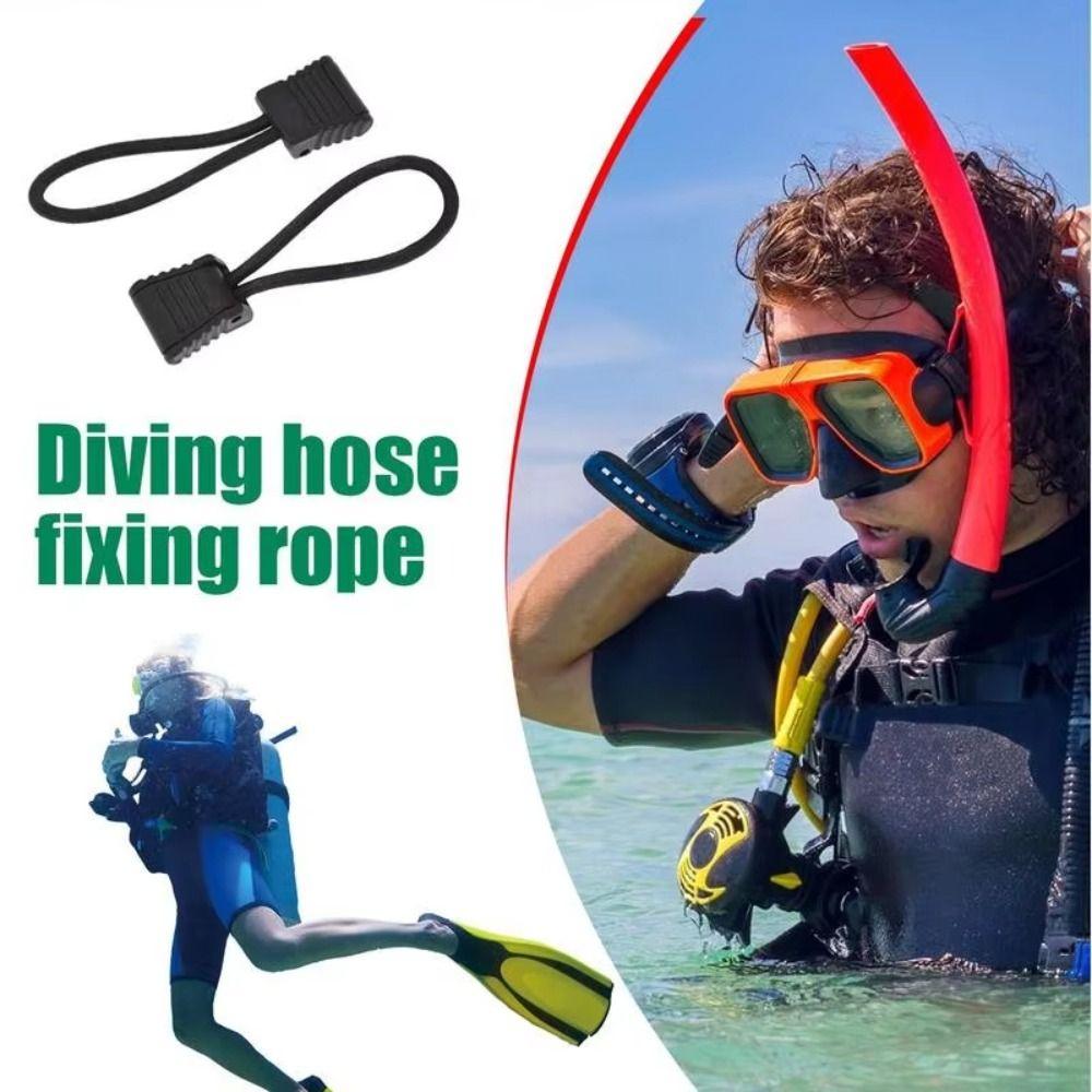 2Pcs Replacement Diving Hose Clip Fixing Bungee Snorkel Attachment Rope For Diver