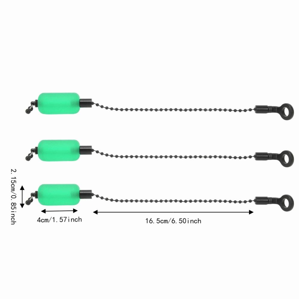 3PCS Iron Fishing Alarm Chain 3 Colors Fishing Alarm Hanger Bite Indicator Alerter Outdoor Use