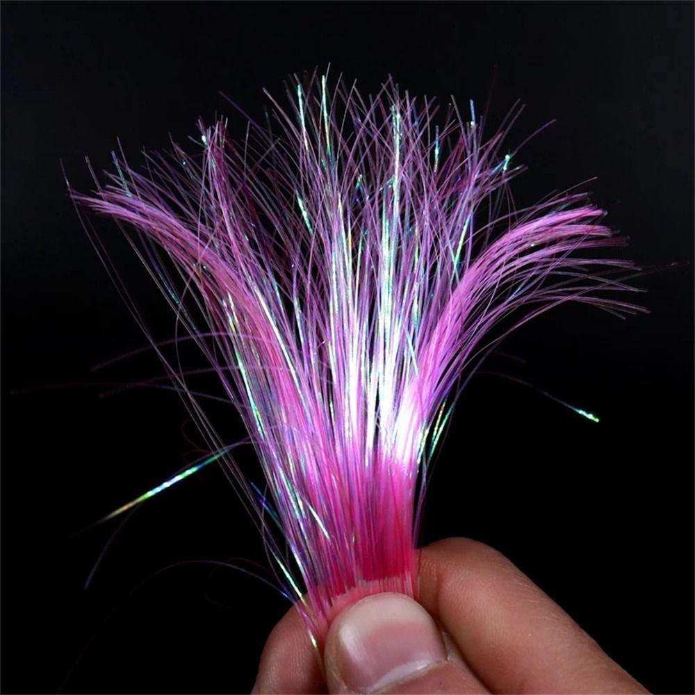 Shining Fly Fishing Jig Hook Streamer Fly Tying Tinsel Assist Hooks Line Fly Tying Materials