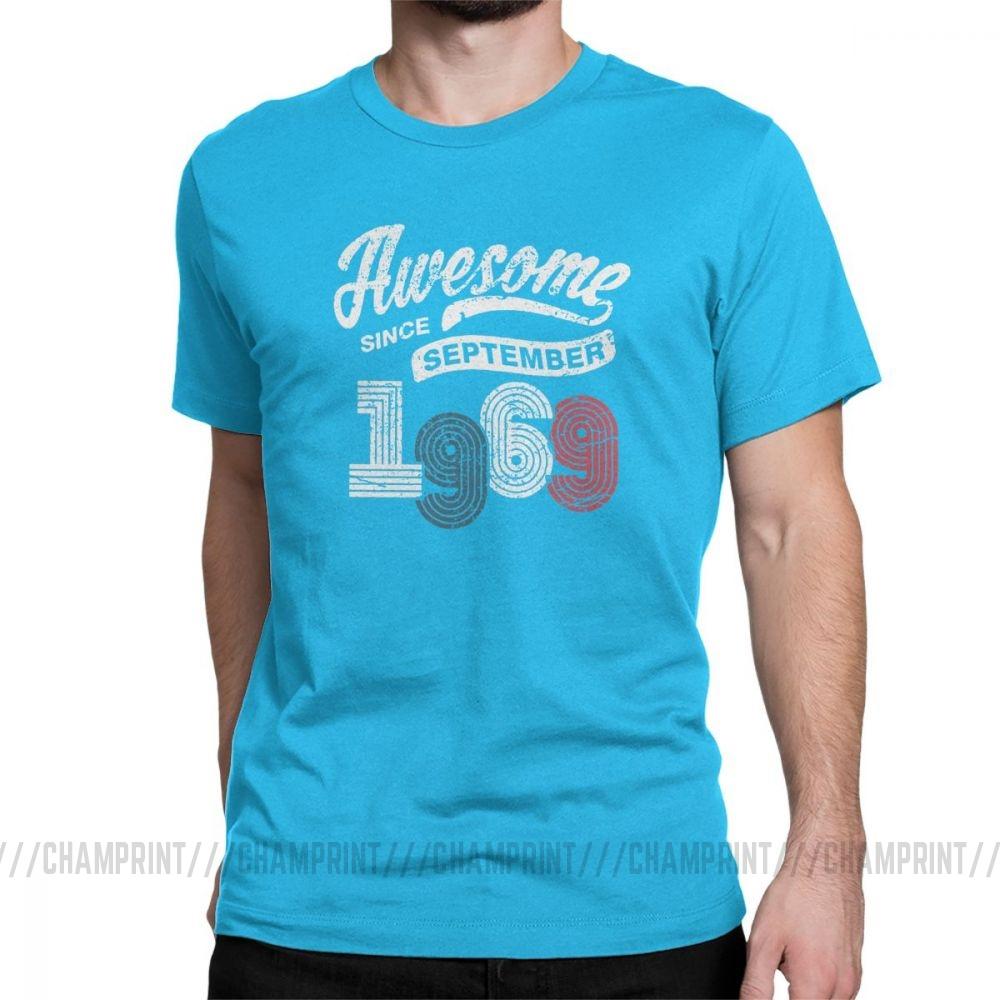 Awesome Since September 1969 T Shirt Vintage 50 Years Old 50Th Birthday Gift Men S T