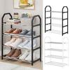 4-Tier Shoe Rack Versatile Storage Organizer Large Capacity Sturdy Construction Simple Installation Entryway Bedroom Shoe Shelf
