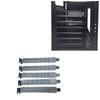 5PCS/Set Black Mesh Hard Steel PCI Slot Covers Bracket W/ Screws for PCI Baffle