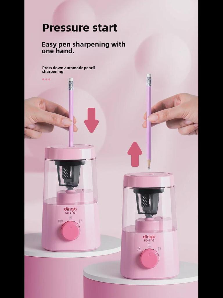Fully Automatic Dual-Power Pencil Sharpener for Primary School Students
