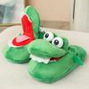 Man Women Slipper Winter Mouth Opening Home Slipper Shoes Crocodile Slippers Cute Spoof Cotton Animal Shoes