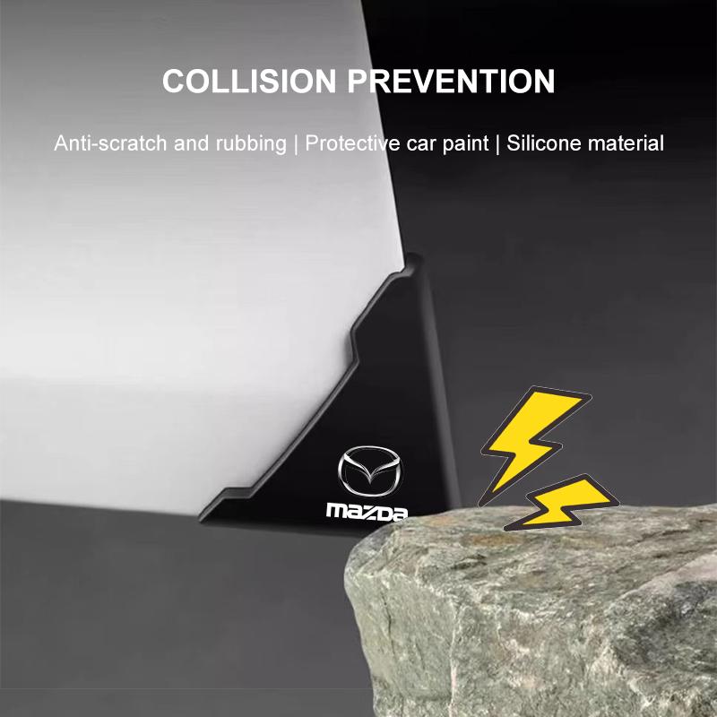 2 шт. Силиконовые защитные противоударные накладки на углы дверей автомобиля для Mazda 3 6 CX5 2 CX3 CX9 MX5 RX8 Axela Demio MS CX5 2 Axela Demio Atenza MS GJI BK MP