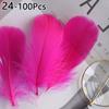 100pcs 6-12 Cm Natural Colourful Goose Feather Plume for Wedding Party Clothing Decoration DIY Craft Feathers