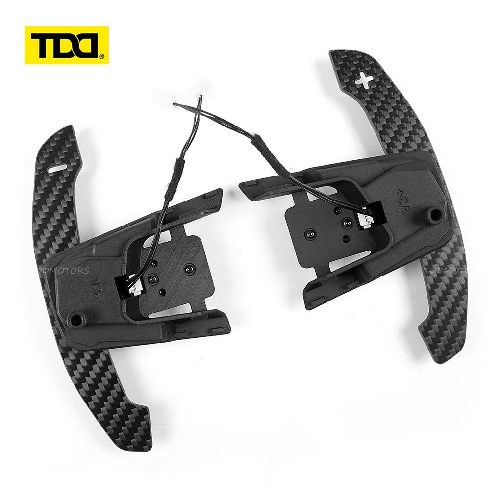 TDD Car Carbon Fiber Magnetic Paddle Shifters For Volkswagen VW Golf R MK7 MK7.5 Scirocco Steering Wheel Shift Paddles Extension