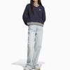 adidas Originals Sporty & Rich X SS23 Укороченный свитер с v-образным вырезом и принтом логотипа Женские топы Черный IN5246