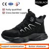New Men Safety Shoes Rotating Button Work Sneakers Steel Toe Shoes Puncture-Proof Work Boots Protective Shoes Non-slip