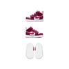 Jordan Детские кроссовки Air Jordan 1 Mid Alt High top Розово-красные для малышей и детей ясельного возраста AT4613-661