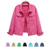 Spring Autumn New Denim Jacket Women Casual Tops Short Coat Female Color Jean Jackets Loose Outerwear Woman Tops