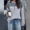 Толстовка на молнии с леопардовым принтом, женский повседневный теплый топ с длинными рукавами