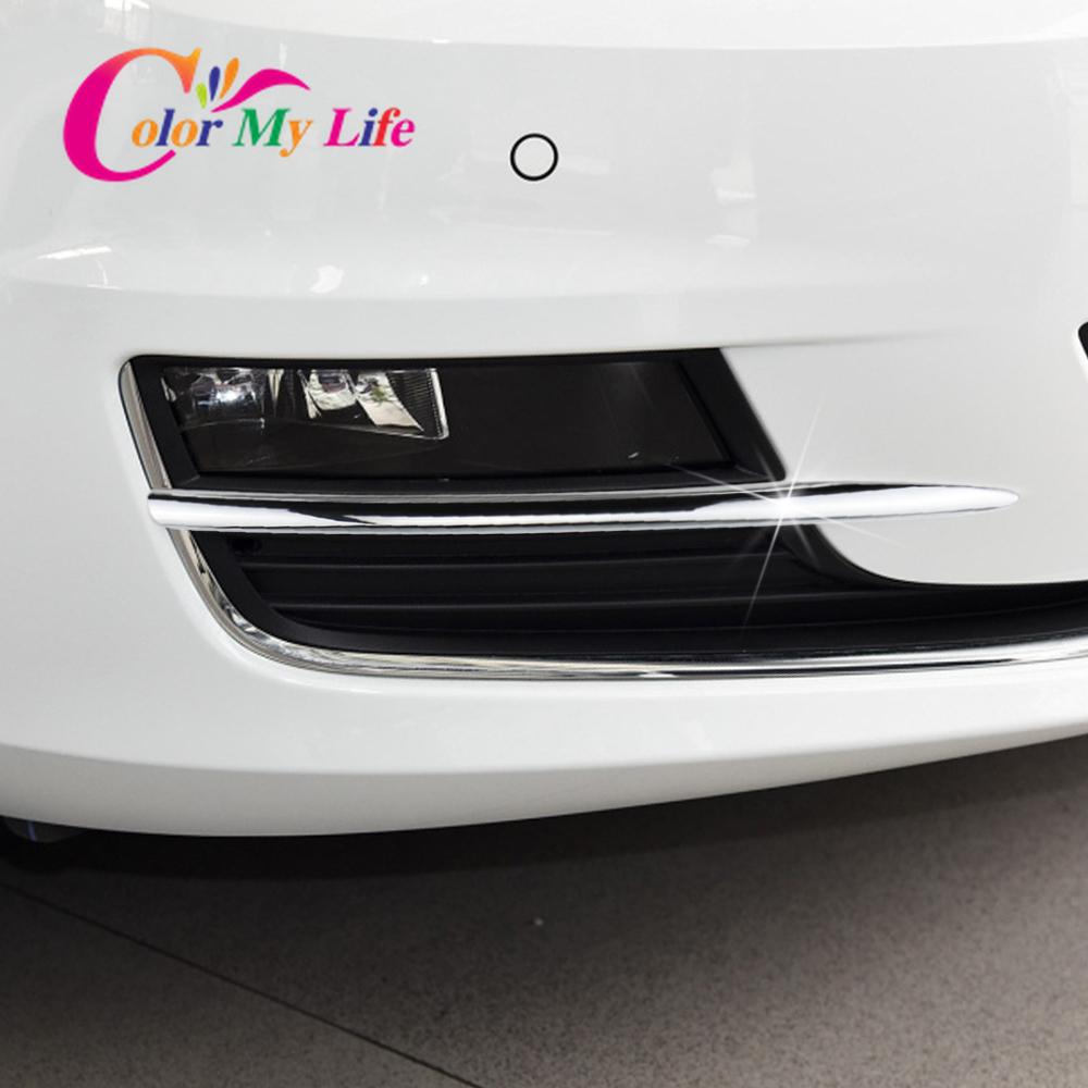 Color My Life 2 шт./компл. передняя противотуманная фара, декоративная крышка, отделка блестками для Volkswagen VW Golf 7 MK7 2013-2017, противотуманная фара