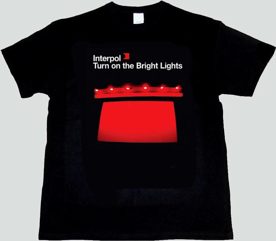HOT Interpol Turn On The Bright Lights Black Tee rock band shirt Unisex T-Shirt