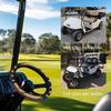 American Flag Golf Cart Steering Wheel Cover, Universal, 13-14 Inches, Polyester, Odorless, Non-Slip, Easy to Grip, Easy to Install, Patriotic