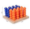 Wooden Toy Gobang 3D Connect Four In A Row 4 Beads In Line Board Brain Game Wood Pillar Bead Chess Boy Girl Friend Birthday Gift