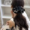 French Forest-style Small Floral Lace Double-layer Large Intestine Hair Tie, Elegant, Fashionable and Sweet Bun Hairstyle
