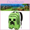 Зеленый рюкзак Minecraft Creeper для школы, путешествий и других целей, большая вместимость, прочный материал Оксфорд