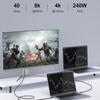 1.5m USB4 USB-C to USB-C Cable 240W Fast Charging 40Gbps Data Transfer 8K 60Hz Type-C Cord