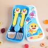 Izoum Infant Baby Shark 3D Spoon Fork Case Set, Mixed Colors, Spoon + Fork + Case