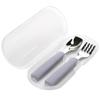Daily Like Bonbon Silicone Spoon Fork Set, 04 Lavender, 1 Set