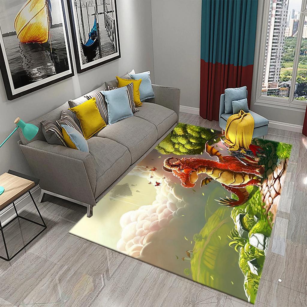 Dragon Animal Carpet for Living Room Bedroom Bathroom Soft Non-slip Mat Carpets Creative Fashion Door Large Mat Bath Mats Gifts