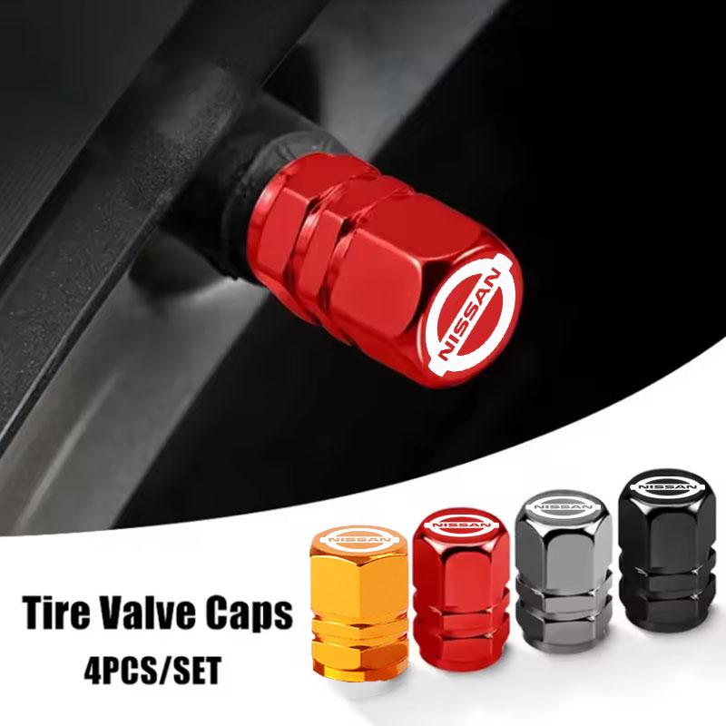 4Pcs Car Tire Valve Stems Cap Tire Valve Cap For Nissan Qashqai Sylphy Tiida Altima Teana X-Trail Leaf Juke Sentra Accessories