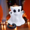 Halloween Ghostly Kitten Toy Doll Waterproof PVC Kitten Figurine Desktop Ornament For Tabletop Mantels Garden Display