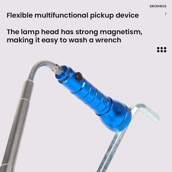 COB Фонарик с телескопическим магнитным захватом для сбора, для активного отдыха, кемпинга, пеших прогулок, ремонта автомобиля, аварийный ручной фонарь с выдвижным магнитом