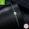 50 Points Moissanite Double-Layer Bracelet, Simple Classic Sparkling S925 Sterling Silver Moissanite Bracelet