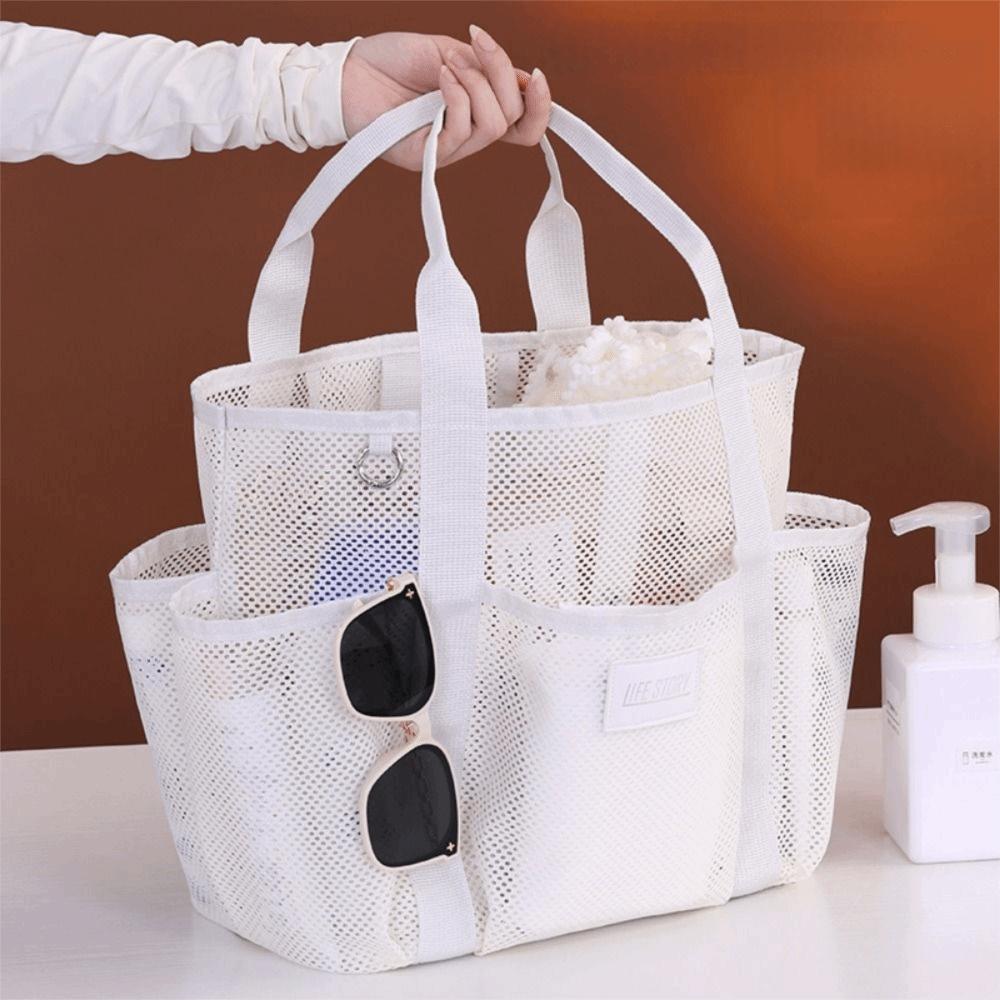 Internal Compartments Mesh Beach Bag Multi-level Zoning Toiletry Organizer  Pool Use