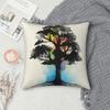 Natural Source Tree Square Pillowcase Polyester Linen Velvet Creative Zip Decorative Pillow Case Home Cushion Cover 45X45
