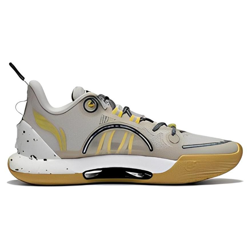 Кроссовки для баскетбола Li Ning Yu Shuai Evolution Low Coffee, нескользящие, износостойкие, легкие, с низким верхом, мужские, серые, ABAS161-5