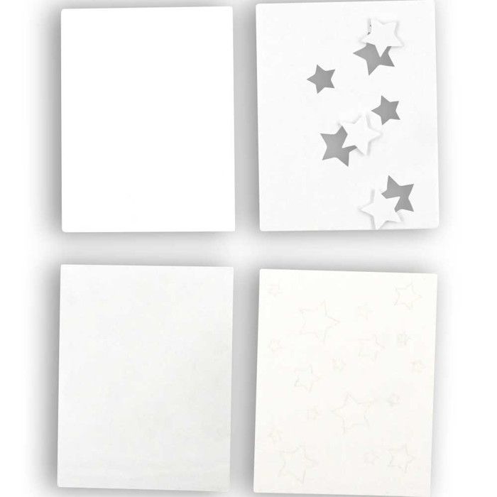 Carte double shaker Etoiles Carte à paillette 14cm