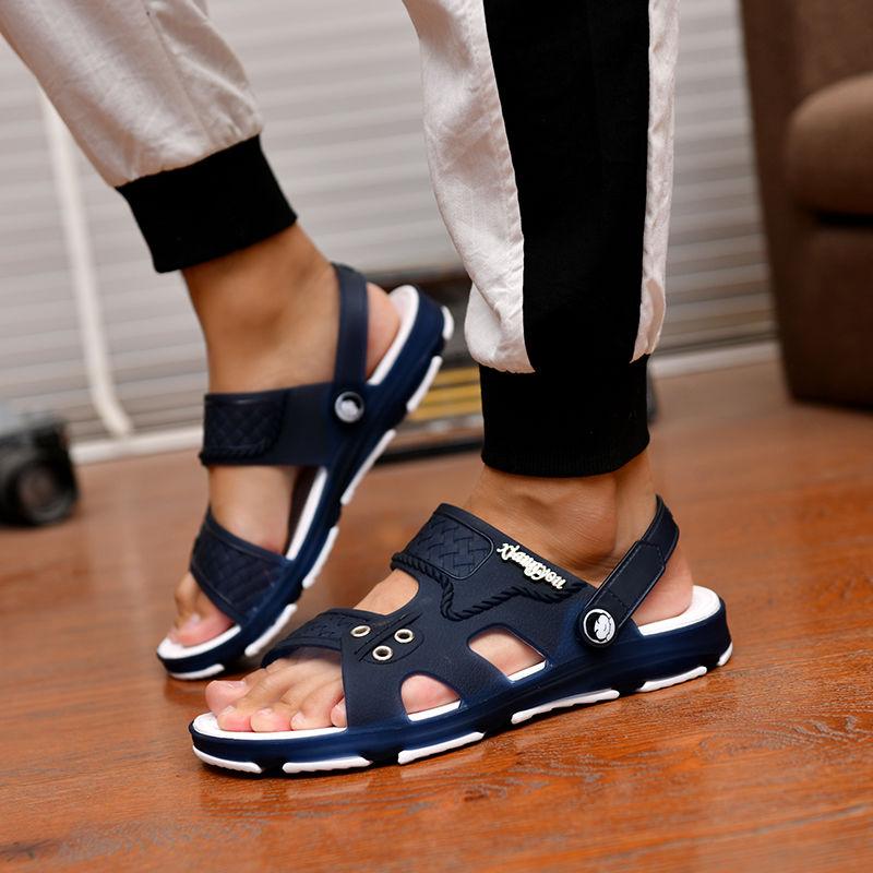 Men's Slippers Outdoor Sandals Open Toe Slippers Non-slip Bathroom Beach Sandals
