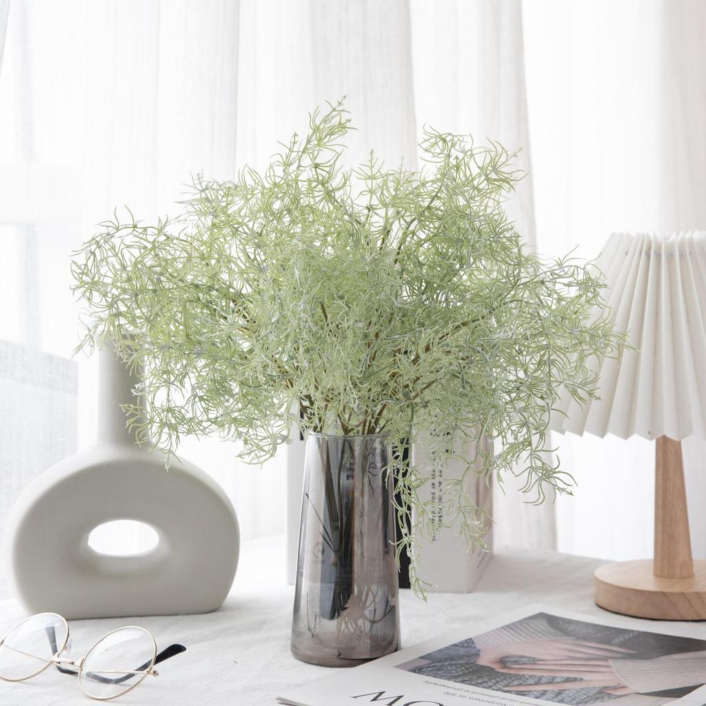 Rosemary Herb and Simulated Grass Bouquet for Home Decoration and Weddings - Faux Rose Flower Wall Decor