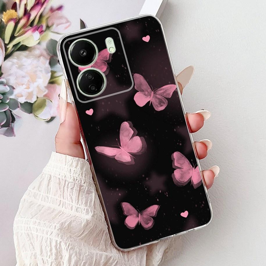 For Xiaomi Poco C65 Case Poco C75 Cover Fashion Butterfly Soft Silicone Capa Phone Back Cover For Xiomi Poco C65 C75 C 65 Bumper