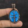 Tree Of Life Sleeping Beauty Turquoise Pendant Copper Wire Wrapped Jewelry Real Gemstone Handmade Pendant Copper Wire Wrap Pendant For Gift