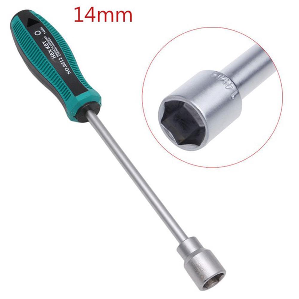 Metal Anti-slip Handle Hex Nut Key Wrench Nutdriver Socket Driver Screwdriver