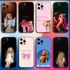 Чехол для телефона с изображением певицы Сабрины Карпентер Для iPhone 16,15,14,13,12,11,Pro,X,XS,Max,XR,Plus,Mini Мягкий Черный Чехол