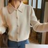 Cardigan Sweater Female Spring and Autumn Unique Age Reducing Design Sense Solid Knitted Versatile Loose Cardigan Sweater Women