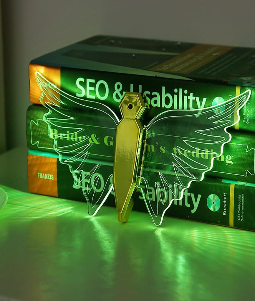 Butterfly LED Strobe Light Champagne Bottle Light Butterfly Night Light Colorful Glitter Rechargeable LED Champagne Topper Flash Stick Champagne RGB