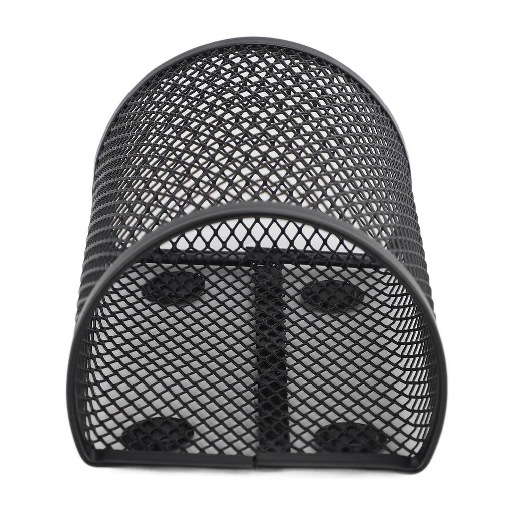Magnetic Pen Holder Metal Mesh Semicircular Multifunctional Large Capacity Stationary Organizer