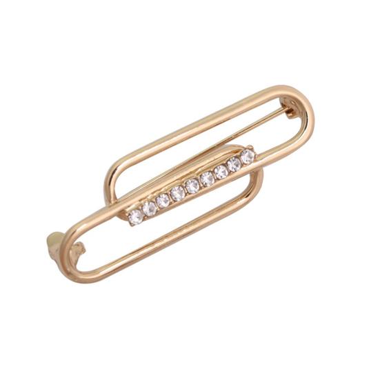 Brooch Pin Sparkling Geometric Shape Rustproof Corrosion Resistant Stunning Visual Effect Alloy Shiny Waist Pin Brooch Clothing Decoration for Women