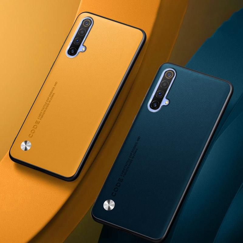 Роскошный чехол из искусственной кожи для Realme X3 SuperZoom, задняя крышка, матовый силиконовый чехол для телефона с полной защитой для Realme X50 5G RealmeX3